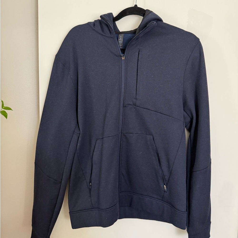 lululemon athletica Men's Navy Zip-Up Hooded Sweater